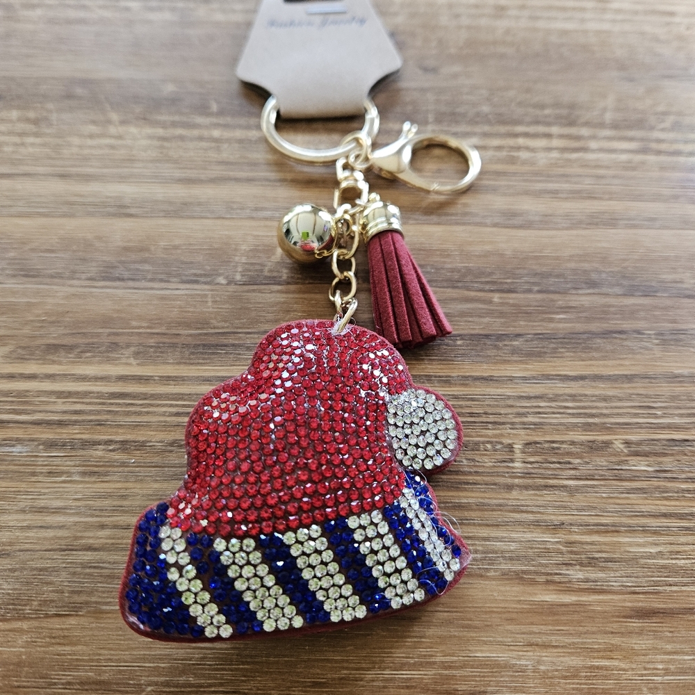 DIVAS LiMiTED Red and Blue Crystal Key Holder